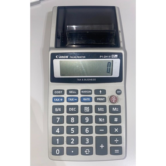 Canon Palm Printer P1-DH111 12 Digits Tax & Business Calculator-battery operated - Picture 1 of 2